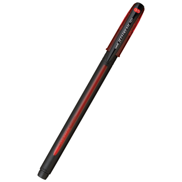 Penna A Sfera Uni Jetstream SX-101 Con Super Ink, Punta 1.0 Mm, Colore Rosso, Scrittura Liscia E Asciugatura Rapida - 6