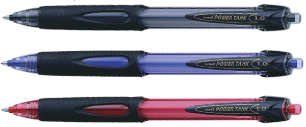 Uni-ball Power Tank Retractable Ballpoint Pens - 1.0mm Black Ink, 12 Pack, All-Weather & Zero-Gravity Use - View #9